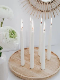 Eulenschnitt Kerzenbrett aus Eiche