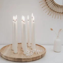 Eulenschnitt Kerzenbrett aus Eiche