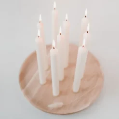 Eulenschnitt Kerzenbrett aus Eiche