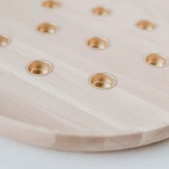 Eulenschnitt Kerzenbrett aus Eiche