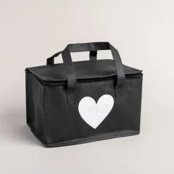 Eulenschnitt Kühltasche schwarz Herz