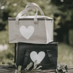 Eulenschnitt Kühltasche schwarz Herz