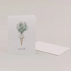 Eulenschnitt Klappkarte Blumenmädchen
