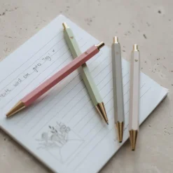 Eulenschnitt Kugelschreiber cremefarben