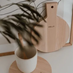 Eulenschnitt Mini-Schneidebretter Hello & Love Buche 2er-Set