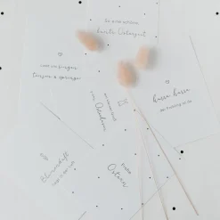 Eulenschnitt Postkarten So eine schöne bunte Osterzeit weiß 6er Set