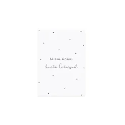 Eulenschnitt Postkarten So eine schöne bunte Osterzeit weiß 6er Set