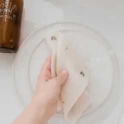 Eulenschnitt Schwammtücher Regenbogen 3er-Set weiß