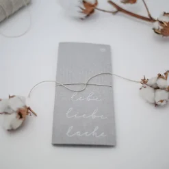 Eulenschnitt Schwammtücher Lebe – Liebe – Lache 3er-Set grau