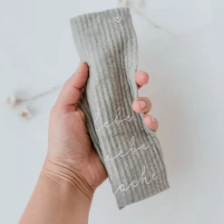 Eulenschnitt Schwammtücher Lebe – Liebe – Lache 3er-Set grau