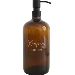 Eulenschnitt Seifenspender Körperlotion Braunglas 1000 ml