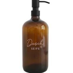 Eulenschnitt Seifenspender Duschseife Braunglas 1000 ml