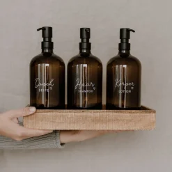 Eulenschnitt Seifenspender Haarshampoo Braunglas 1000 ml