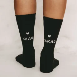 Eulenschnitt Socken Ciao Kakao schwarz Größe 43-46