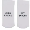 Eulenschnitt Socken weiß Mit Schuss 43-46