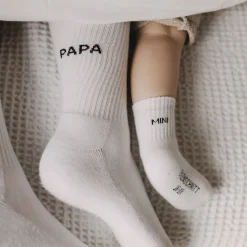 Eulenschnitt Socken weiß Papa 43-46