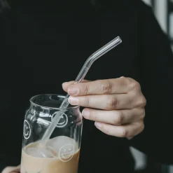 Eulenschnitt Strohhalme gebogen Herz 4er-Set