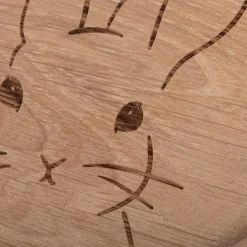 Eulenschnitt Tablett aus Eiche Hase