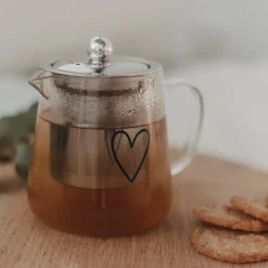 Eulenschnitt Teekanne Herz