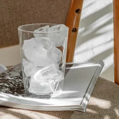 Eulenschnitt Trinkglas Herzen weiß