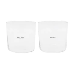 Eulenschnitt Trinkglas Mama 2er-Set schwarz