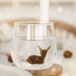 Eulenschnitt Trinkglas Rehfigur