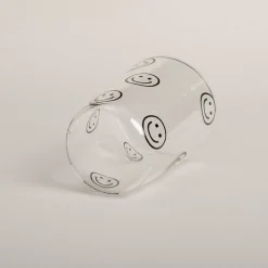 Eulenschnitt Trinkglas Smileys schwarz