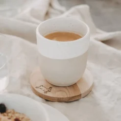 Eulenschnitt Untersetzer aus Eiche Kaninchen