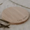 Eulenschnitt Untersetzer aus Eiche Tea Lover