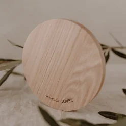 Eulenschnitt Untersetzer aus Eiche Wine Lover