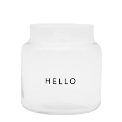 Eulenschnitt Vase aus Glas Hello Mittel