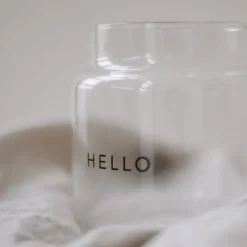 Eulenschnitt Vase aus Glas Hello Mittel