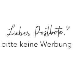 Eulenschnitt Wandsticker Bitte keine Werbung schwarz