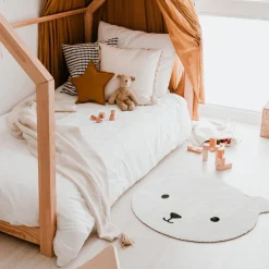 Eulenschnitt waschbarer Kinderteppich Bär