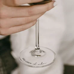 Eulenschnitt Weinglas Das Leben ist schön