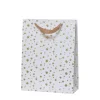 Geschenktasche Sterne 2er Set weiß klein