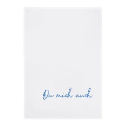 Geschirrtuch Du mich auch Blau