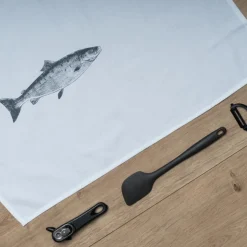 Geschirrtuch Fisch dunkelgrau