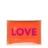 Glasteller Love orange Mittel