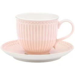 Greengate Tasse mit Untertasse Alice rosa