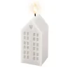 Großes LED Kerzenhaus Weiß mit Timer