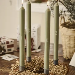 IB Laursen 4er-Set Adventskerzen 1 - 4 grün