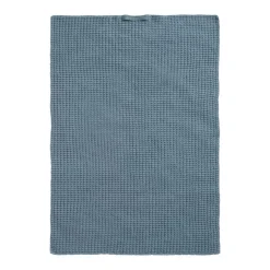 Ib Laursen Handtuch gestrickt staubig blau