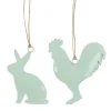 Ib Laursen Hänger Hase & Hahn hellgrün 2er-Set