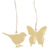Ib Laursen Hänger Vogel & Schmetterling gelb 2er-Set