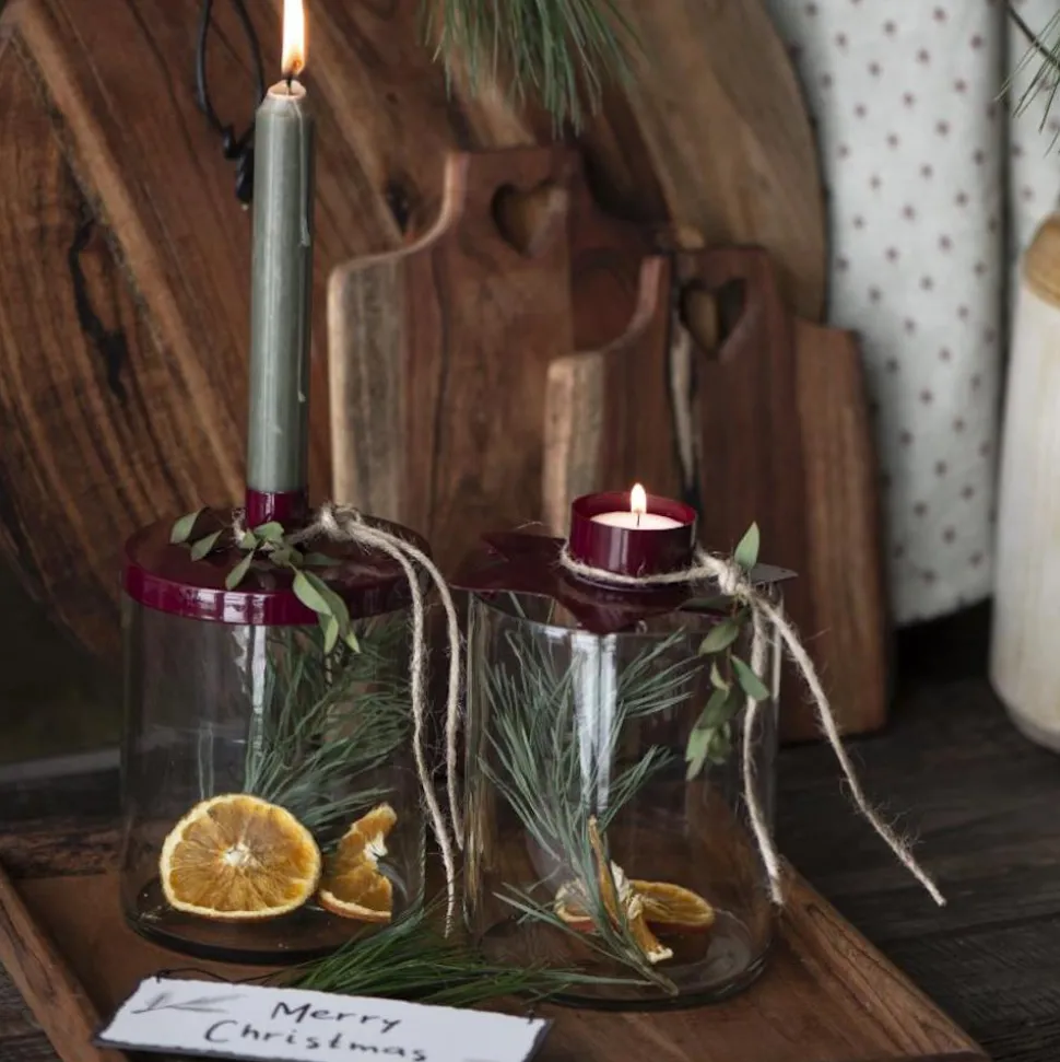 ib_laursen_kerze_rustikal_SKUTUZpcBubqI_1.webp Ib Laursen Kerze rustikal waldgrün 3er Set