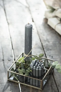 Ib Laursen Kerze rustikal dunkelgrau