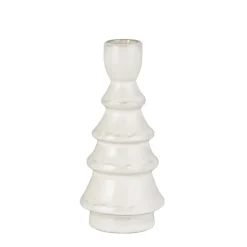 Ib Laursen Kerzenhalter gerillt 16 cm weiß