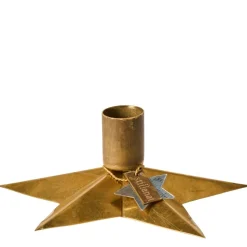 Ib Laursen Kerzenhalter sternförmig Gloria messingfarben