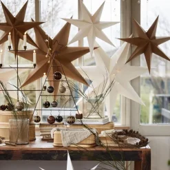 IB Laursen Papierstern zum Hängen 7-zackig 90 cm naturfarben